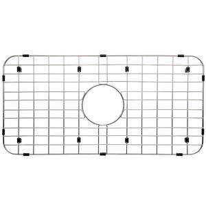 lot 4177 image: Serene Valley 25-18 x 12-78 Sink Grid, Centered Drain with Corner Radius 1-12, NLW2513C - Retail $40