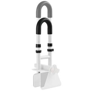 lot 4178 image: Bathtub Safety Rail Adjustable Shower Grab Bar - White Medical Bathtub Handle Grab Bars for Bathroom, Safety Handle Rail Heavy Duty for Seniors and Elderly - Retail $40
