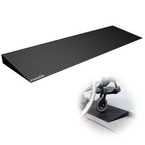 lot 4186 image: Ruedamann 1.8 Rise Threshold Ramp for Doorways, Sturdy Rubber Threshold Ramp, Non-Slip Power Door Ramps for Wheelchairs is Adjustable and Cuttable for Doorways,Curb, Scooters, Driveways - Retail $56