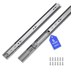 lot 4189 image: LONTAN 5 Pairs 20 Inch Soft Close Drawer Slides Side Mount Heavy Duty Cabinet Drawer Glides Ball Bearing Full Extension Kitchen Cabinet Rails 100 LB Capacity - Retail $76