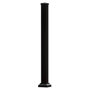 lot 4203 image: 3 in. x 3 in. Heavy Duty Aluminum Railing Post Supports up to 800lbs, Porch and Deck Railing Post with AAMA2604 Powder Coating, IBC Compliant and Certified, Textured Black (39 in. Height) - Retail $68