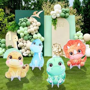 lot 4207 image: Gemscream 4 Pcs Large Dinosaur Party Decorations 23.6 Inch Cute Cartoon Dinosaur Cutouts Dino Baby Shower Birthday Decor Backdrop Photo Booth Props Party Supplies for Birthday Parties Decor - Retail $35