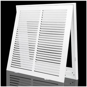 lot 4218 image: Return Air Grille 14x14,Air Return Vent Cover for Ceiling and Wall,Steel HVAC AC Vent Cover Grill Fits Duct Opening 14W x 14H,Holds 1 Thick AC Filter - Retail $40