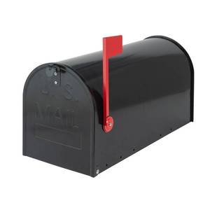 lot 1019 image: Large Mailboxes for Outside, RAINHOL Black Metal Mailbox, Galvanized Steel Post Mount Mail Box, T3 Large Capacity, 23 x 10.7 x 8.9 Inches - Retail $70