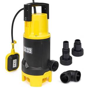 lot 1022 image: 6699 Sump Pump Submersible 7000GPH Stainless Steel Water Pump for Pool Draining 1.5HP Utility Pump with Adjustable Float Switch 16FT Power Cord for Flooded House Sump Pit Pond Remove Water - Retail $90