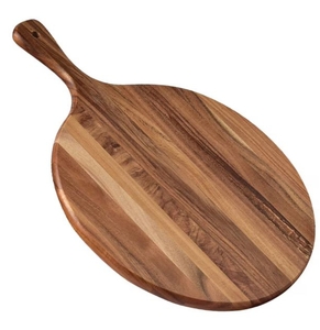 lot 1047 image: Handcrafted Wood Serving Tray with Handle - Retail $15