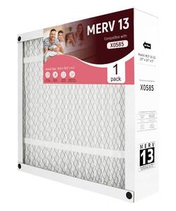 lot 1051 image: Aneedmore X0585 Replacement Filter Compatible with Lennox Home Furnace HCF14-11 Filter,MERV13,20x20x5(Actual Size 19.8 x 19.9 x 4.4)(2 Pack) - Retail $60