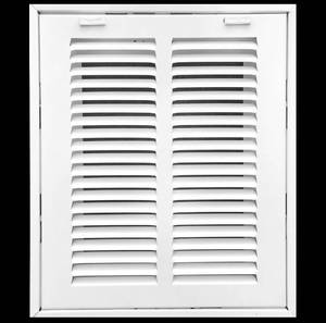 lot 1058 image: HVAC Premium 26 x 26 Duct Opening Steel Return Air Filter Grille, for 1-inch Filter, Removable Door, Flat Stamped HVAC Vent Cover Grille, Outer Dimensions 28.5 x 28.5 - Retail $135