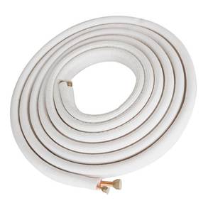 lot 1082 image: Timunr 25 FT Air Conditioning Copper Hose Hose Extension, 12 and 14 Inch Thickened Insulation Cotton Fit for Mini Split Air Conditioner with Nuts - Retail $85