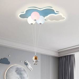 lot 1091 image: Skyblaze Astronaut Ceiling Light Fixtures, Modern Kids Bedroom Ceiling Light, LED Balloon Ceiling Lamp for Boys Girls Bedroom Nursery Blue Finish - Retail $97