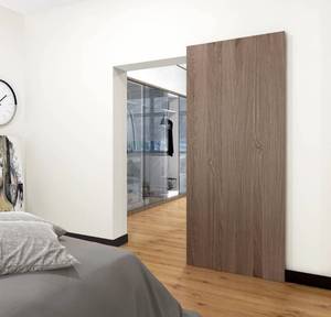 lot 1147 image: DIYHD 38 Concealed Sliding Barn Door Hardware with Soft Close Mechanism, No Floor Track, Fit Openning Width 3034, Supports Up to 176 lb, Hidden Wall Mount System (Door Not Included) - Retail $115