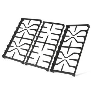 lot 1155 image: Upgraded WB31X27151 Side Grates WB31X27150 Center Grates Replacement for GE General Electric Stove Parts, WB31X24736 WB31X24737 Cast Iron Grate Cooktop Burner for JGBS66REKSS JGB735SPSS Stove Grate - Retail $120