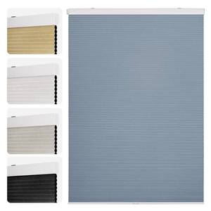 lot 1169 image: ZELUNA Cordless No Drill Blackout Honeycomb Shades - Thermal Insulation, UV Protection, Privacy, Room Darkening, Blue 34.5 W X 60 H - Retail $49