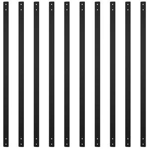 lot 1172 image: EEURAO 26 Pack Deck Balusters, 32.25X1 Stair Railing, Heavy Duty Cast Iron Deck Railing, Flat Straight Baluster with Screws, IndoorOutdoor Stair Railing Compatible Wood & Composite for Porch - Retail $60