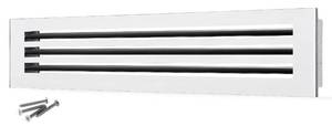 lot 1192 image: 30x6 Modern AC Vent Cover Decorative Air Vent Register Grille, Linear Slot Diffuser, Adjustable Airflow, Quiet Operation, HVAC Vent Cover for Ceiling, Wall &amp Floor, White Aluminum Alloy - Retail $90