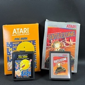 (2) Atari 2600 Game Cartridge - Pac-Man and Battlezone