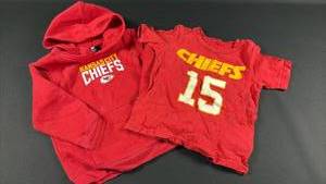 lot 131 image: 4T Kansas City Chiefs Tshirt and Hoodie