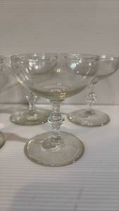 lot 144 image: Larger Party Vintage Georgian by Libbey Glass Co (Set of Five) Champagne Glasses