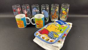 lot 148 image: Disney Winnie the Pooh Character Drinkware and Kitchen Set
