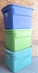 lot 154 image: (3) Sterilite Storage Containers