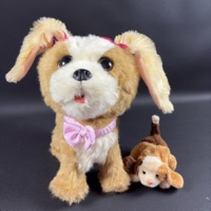 lot 166 image: FurReal Friends Bouncy, My Happy-To-See-Me Pup toy from Hasbro(Works Great) and FurReal Friends Snuggimals (untested)