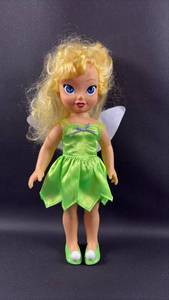 lot 168 image: 14 inch Disney Tinker Bell Fairy Doll with Green Dress