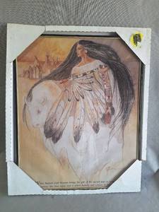 lot 80 image: White Buffalo Calf Woman Native American Art Print
