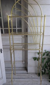 lot 1001 image: Mid Century Wire Storage Rack - 68x10x23 in