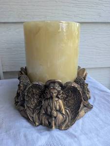 lot 1528 image: Large Angel Themed Candle Holder&nbsp