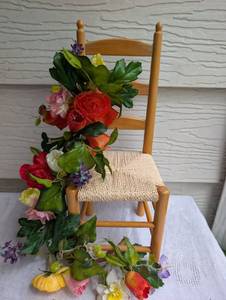 lot 1534 image: Miniature Wooden Chair Decor - 13.5 in