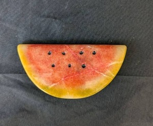 lot 2020 image: Marble Watermelon Slice - 5 in long