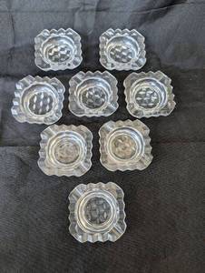 lot 2021 image: Clear Glass Fostoria Ashtrays - 8 ct