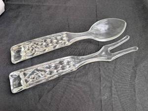 lot 2063 image: Wexford Anchor Hocking Glass Set Spoon and Fork