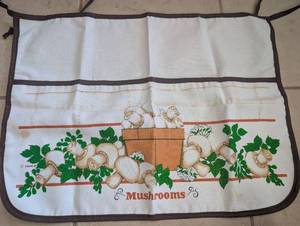 lot 2522 image: Mushroom Print Kitchen Apron
