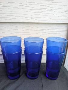 lot 2528 image: Cobalt Blue Glass Tumbler Set - 6 ct