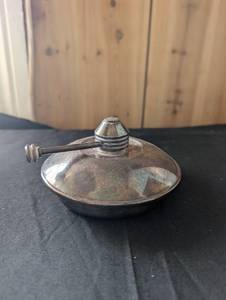 lot 3030 image: Vintage Metal Oil Lamp with Burner Mechanism