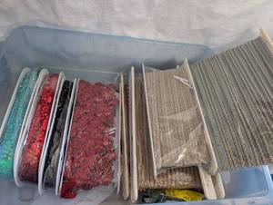 lot 4631 image: Large Collection of Decorative Trims and Sequin Materials