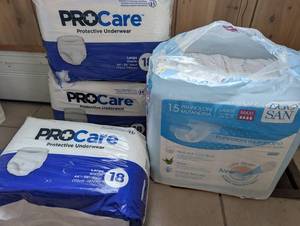 lot 5002 image: Adult Incontinence Products Bundle - ProCare Protective Underwear and Diapers
