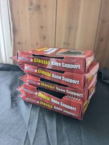 lot 5011 image: Rapid Care Elastic Knee Support Braces - Set of 5