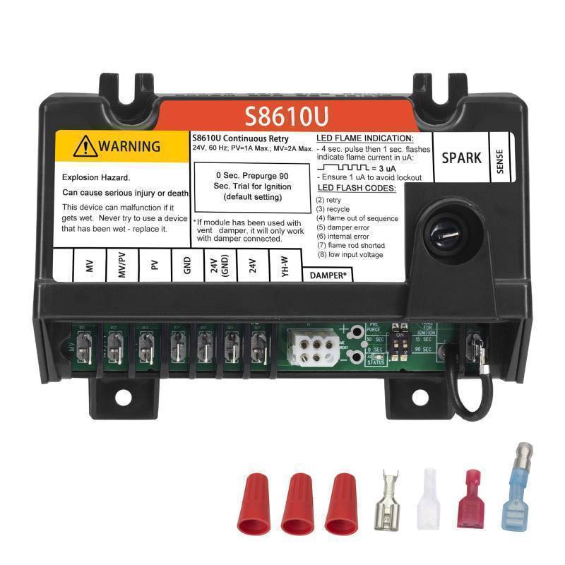 lot 25791 image: S8610U Furnace Control Board Module Compatible with Honeywell S8610U3009 S8610U1003 Intermittent Pilot Control Universal Ignition Module Universal Ignition Module - Retail $59