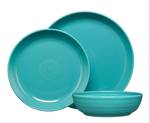 Bistro Coupe 12 Pc. Dinnerware Set, Service for 4, Made in USA. - Retail: $160