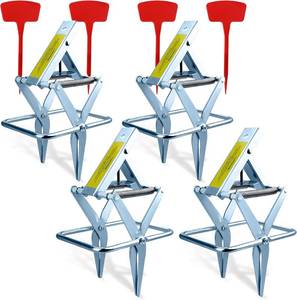 lot 5014 image: $77 Metal Mole Trap with Spring-Loaded Mechanism, 4-Pack Red Markers