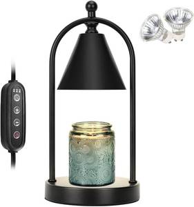 lot 5017 image: Candle Warmer Lamp with Timer, Black, Dimmable Wax Melts Warmer