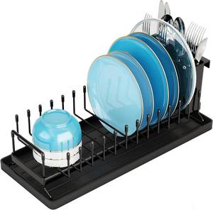 lot 5021 image: ANTOPY Small Dish Drying Rack with Silicone Mat, Stainless Steel