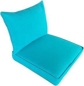 lot 5024 image: $110 Outdoor Chair Cushions 25x25x5 for Patio Furniture, Teal