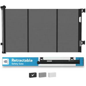 lot 5038 image: $50 BABY PROOF ME Retractable Baby & Pet Safety Gate, Mesh, 71 in W