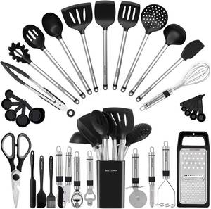 lot 5042 image: Kitchen Utensil Set Silicone Utensils, 33-Piece Spatula Set
