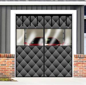 lot 5056 image: $80 Magnetic Thermal Door Curtain with Window, 8x7FT, 1-Car Garage
