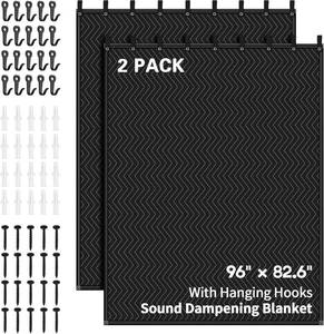 lot 5057 image: $94 2 PCS Large Sound Dampening Blanket 96x80 Studio Acoustic