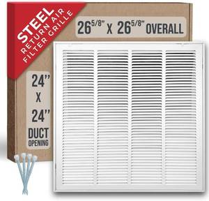lot 5064 image: $82 Handua 24x24 Steel Return Air Filter Grille w Removable Door, 1